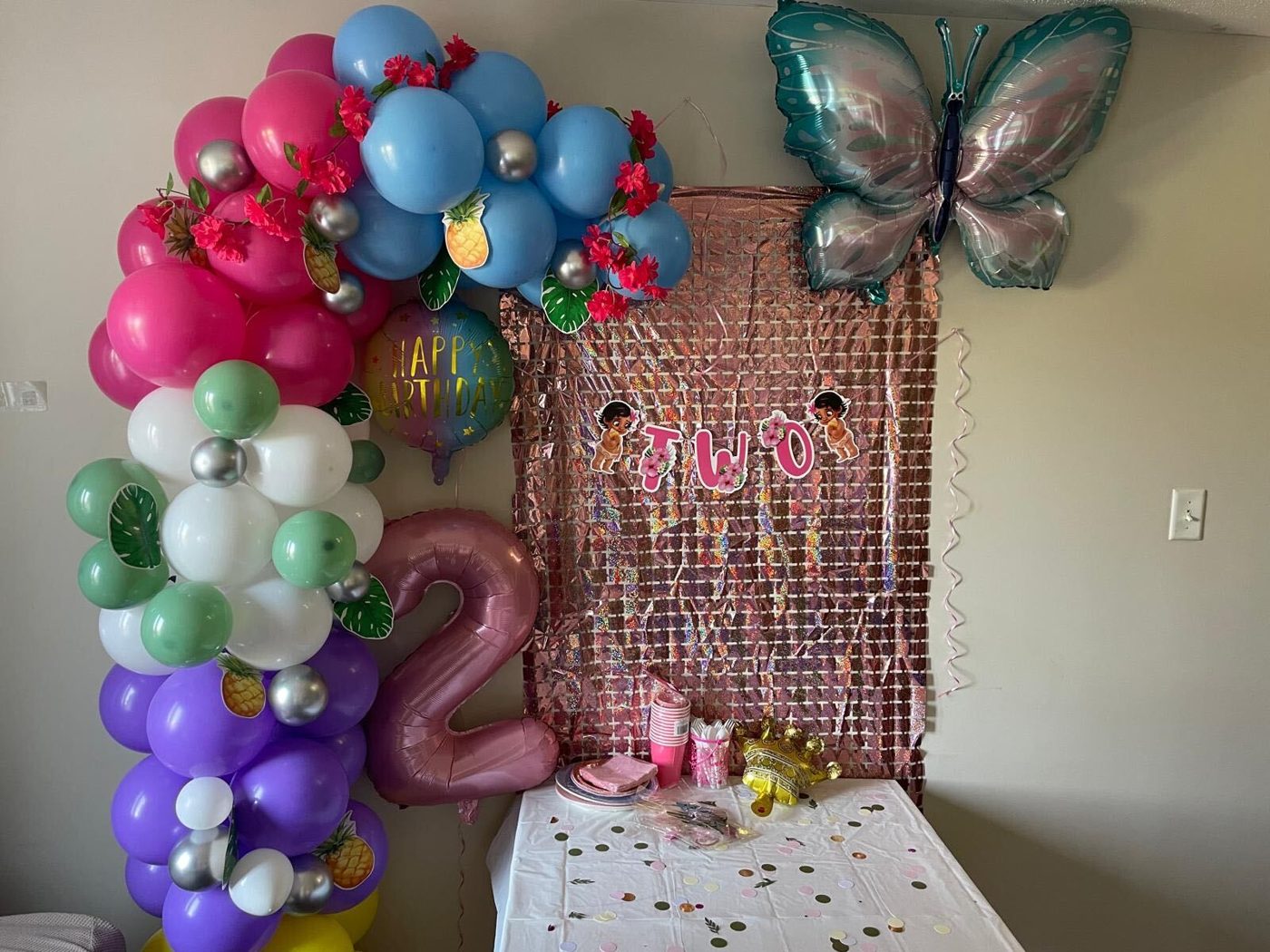 Instagram post: tropical second birthday